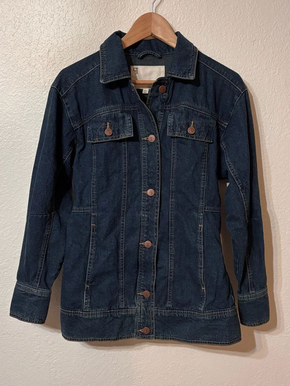 Anthropologie Pilcro Corset Longline Denim Jacket XXS